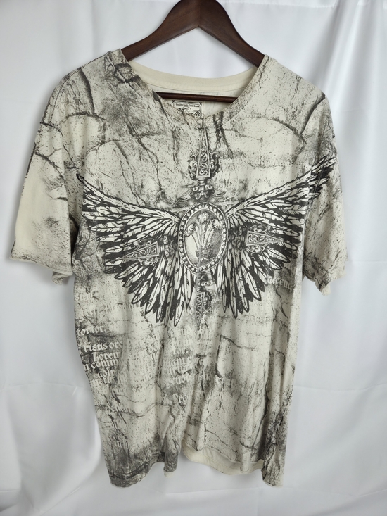 Retrofit Other - Retrofit Cream Short-Sleeve Tee with Black Wing Graphic